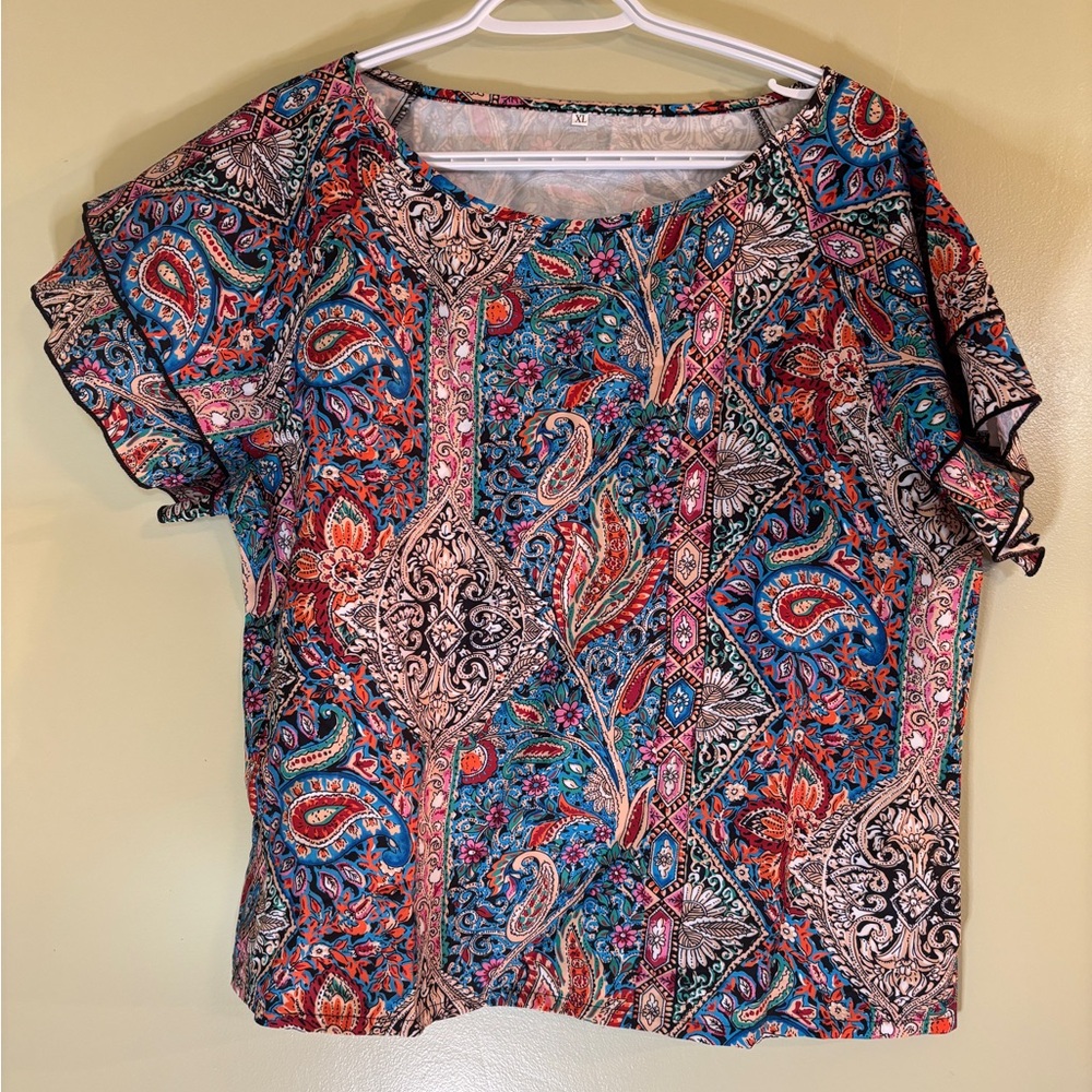 Colorful Paisley Women's Top